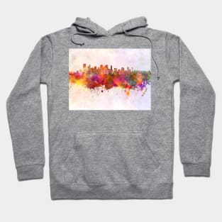 Calgary skyline in watercolor background Hoodie